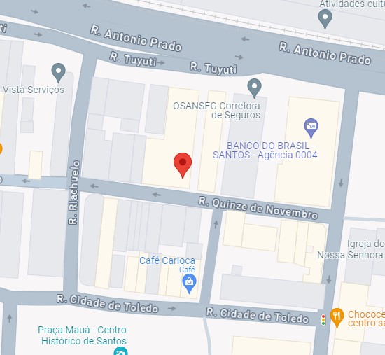 Imagem publicada da unidade de Santos.